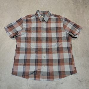 Eddie Bauer Travex Men's XL Shirt Sleeve Button Up Hiking Outdoors Plaid